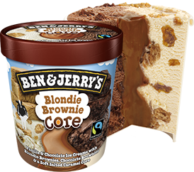 Blondie brownie core Ben & Jerry Eis-Tester werden
