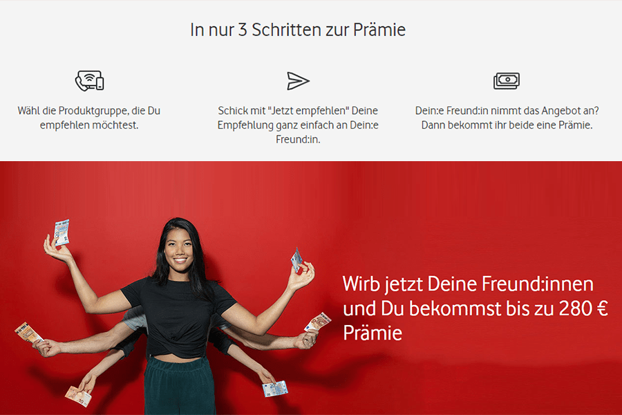 Vodafone Prämie | Vodafone Freunde werben | www.rabatt-coupon.com