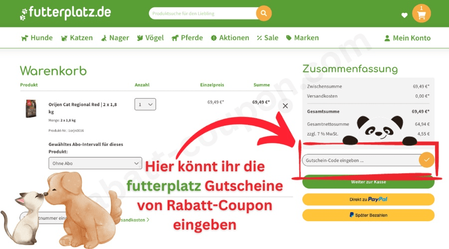 futterplatz Gutschein
