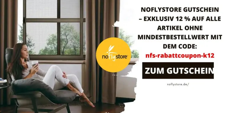Frau sitzt entspannt am Fenster mit einer Tasse Kaffee – Werbebild für einen noflystore Gutschein mit Code nfs-rabattcoupon-k12.