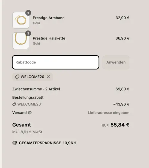 Coupons 1 Der Code ist mit reduzierter Ware kombinierbar.