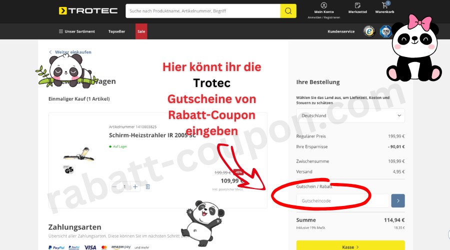Trotec Gutschein